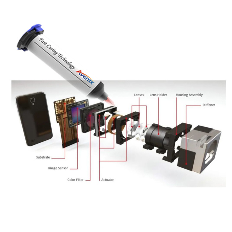 Aventk UV adhesive Optical fiber protection Suitable For Camera Module PCBA Coating Speaker UV Curing Glue