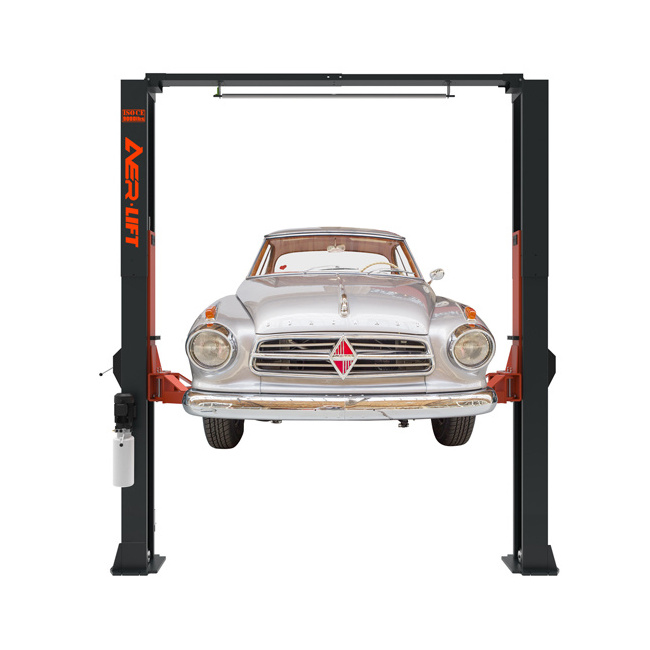 Single-point safety release clear floor 2 post car lift hydraulic car lift with 4 tons lifting capacity