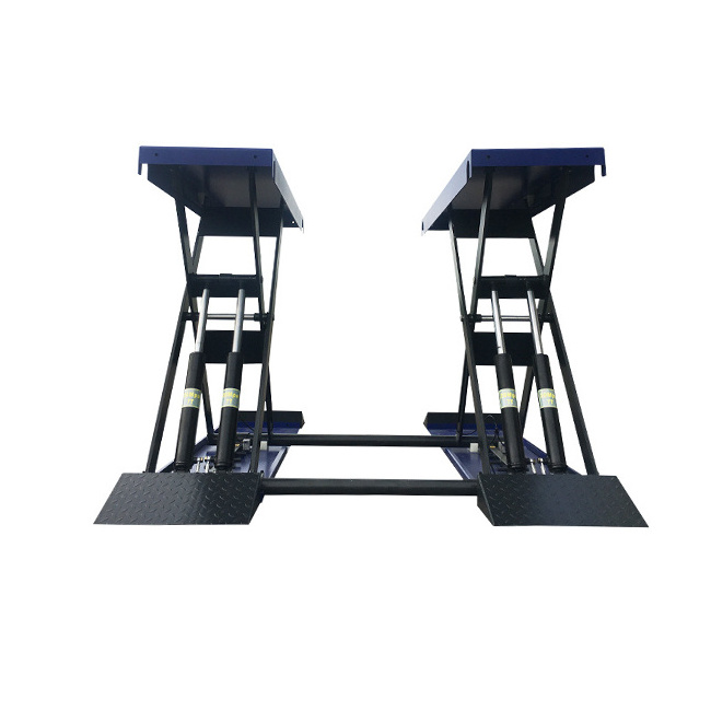 HXL6235 3.5ton mid-rise automotive car scissor lift with portable moving kit garage equipment with CE certificate