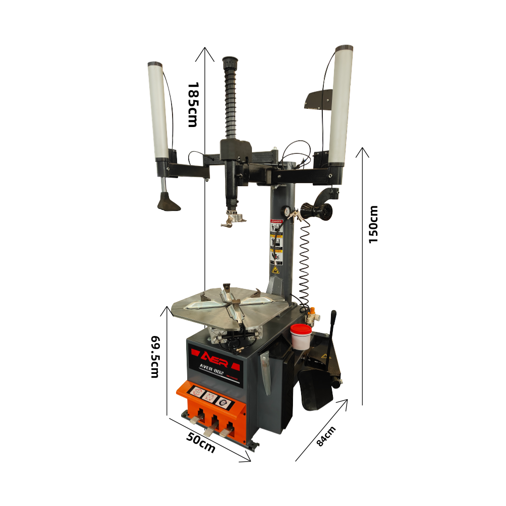 Tire remover machine tire changers with rear leaning auxiliary arm tire changer machine