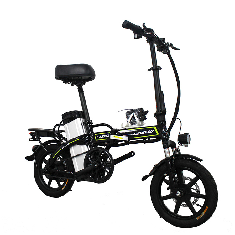 Hot Sale Cheap Mini 14 Inch Foldable Electric Mountain Bike 48V 10Ah Electric City Bike Folding Electric  Mountain Bicycle