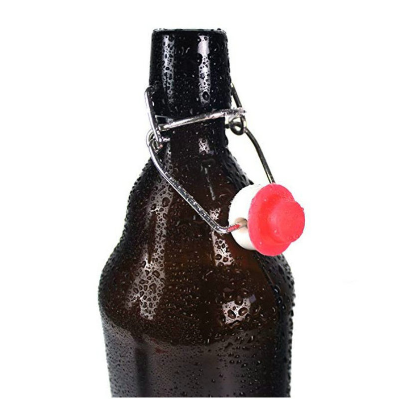 Avertan insulator sleeve with opener inflatable custom swing top glass beer bottle for drinking