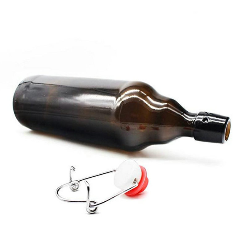 Avertan insulator sleeve with opener inflatable custom swing top glass beer bottle for drinking