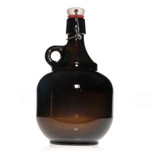 Amber Glass Bottles Clamp Top Airtight Glass Bottles with Flip Lid Swing Top California Growler 2L