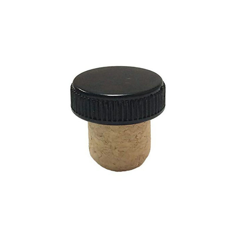 Avertan custom T-Shape Tasting Agglomerated wine bottle stopper Cork with Black Plastic Top