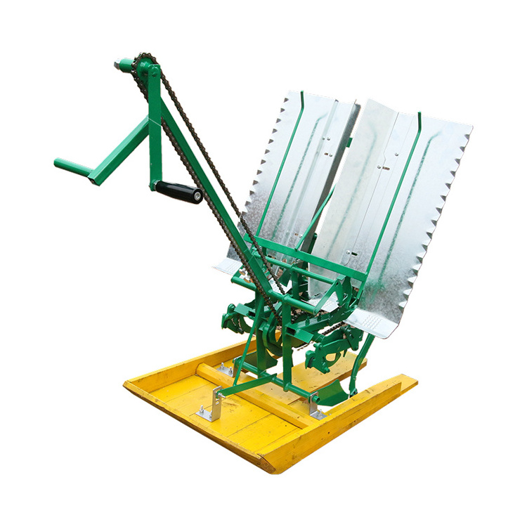 High efficiency manual paddy rice transplanter 2 rows rice planting machine