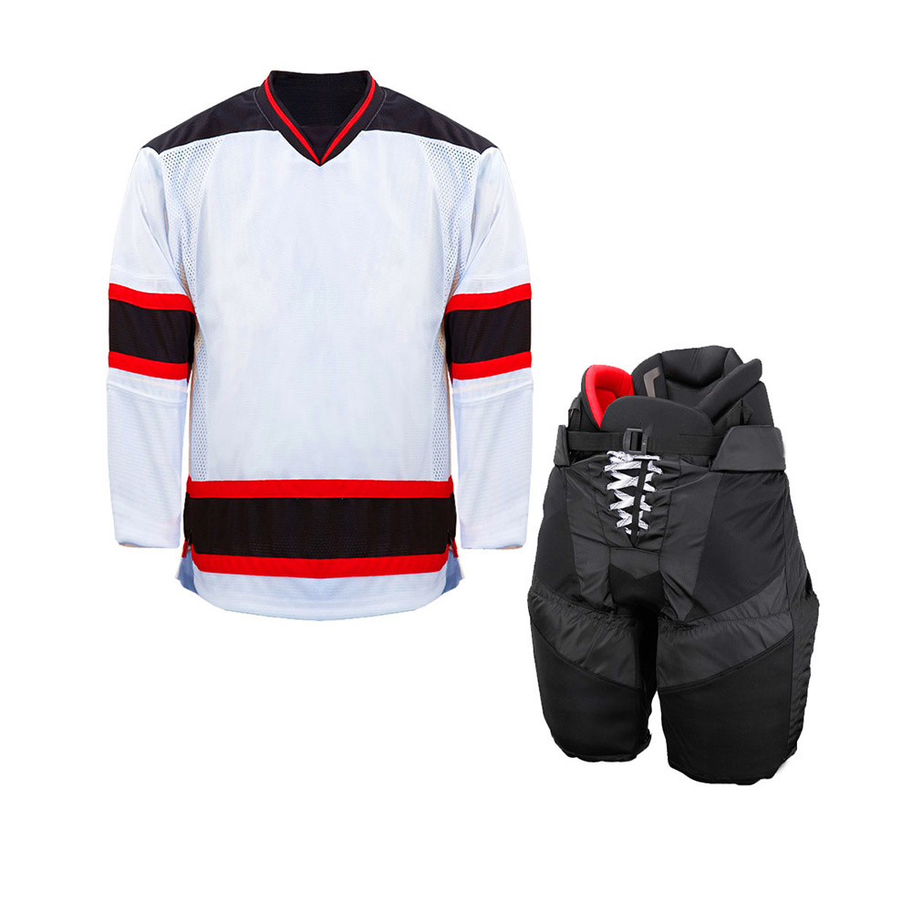 Wholesale Ice Hockey Uniform Polyester Made Long Sleeve Ice Hockey Jersey For Sale