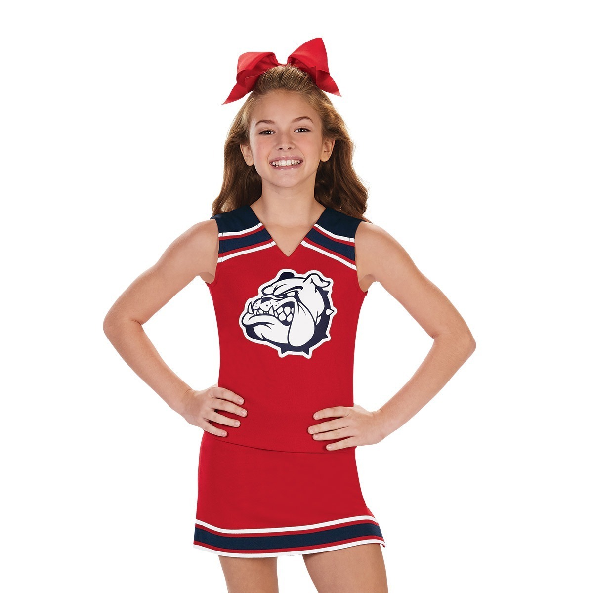 Customization of long sleeved Full Team cheerleading uniforms for children's cheerleading uniforms