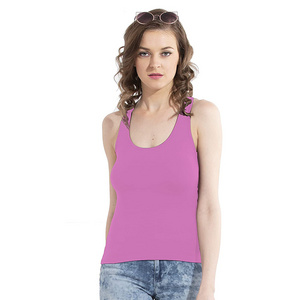 Wholesale Women's Gym Vests Pink Color Breathable Workout Wear Tank Tops With Private Label