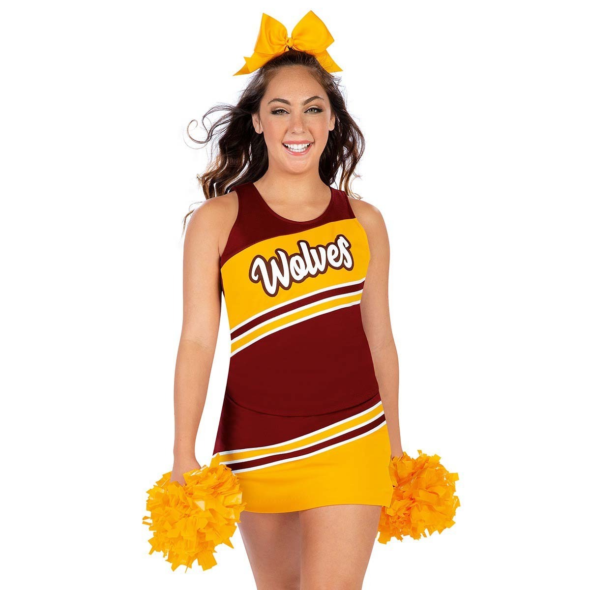 Customization of long sleeved Full Team cheerleading uniforms for children's cheerleading uniforms