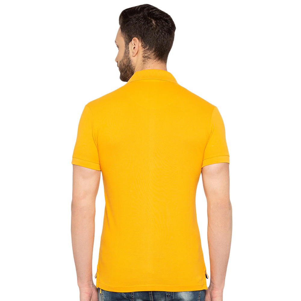 High Quality Custom Own Logo Yellow Color Polo T Shirt Raglan Style Street Wear Polo T Shirt With OEM