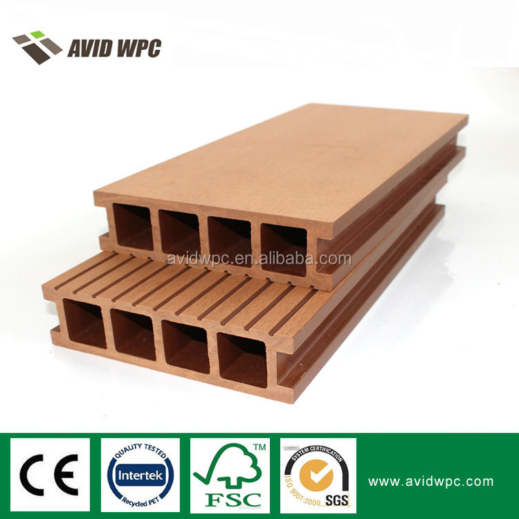 Eco-friendly Outdoor Hollow Wood Plastic Composite Decking 40MM Thickness Wpc Garden Landscaping  Decking board