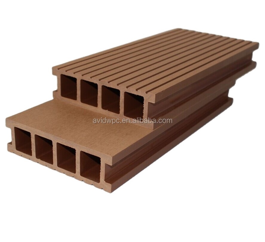 Eco-friendly Outdoor Hollow Wood Plastic Composite Decking 40MM Thickness Wpc Garden Landscaping  Decking board