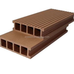 Eco-friendly Outdoor Hollow Wood Plastic Composite Decking 40MM Thickness Wpc Garden Landscaping  Decking board