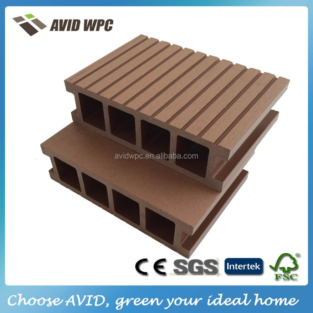 Eco-friendly Outdoor Hollow Wood Plastic Composite Decking 40MM Thickness Wpc Garden Landscaping  Decking board