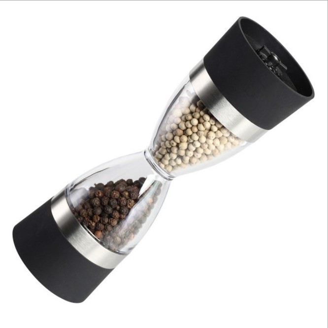 Disposable Transparent Plastic Black Custom Plastic Spices Sea Salt Pepper Grinder