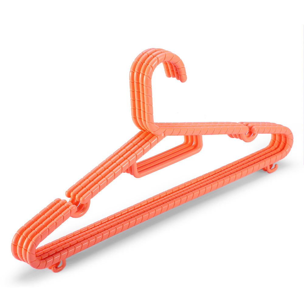 Custom Flexible Light Pp Non-Slip Orange Thick Plastic Hangers For Clothes