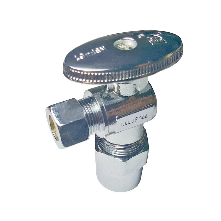 AVONFLOW CPVC x Compression Chrome Lead Free Brass Angle Stop Valve