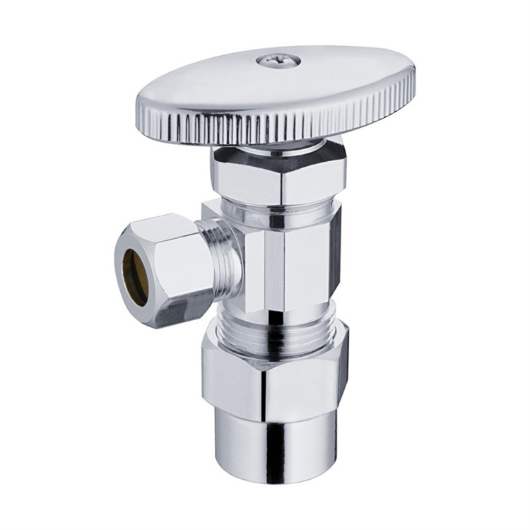 AVONFLOW CPVC x Compression Chrome Lead Free Brass Angle Stop Valve