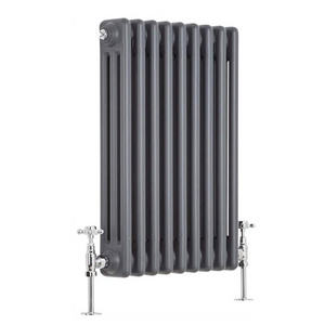 AVONFLOW Traditional Radiator Anthracite Double Vertical Cast Iron Grey Tall Radiator