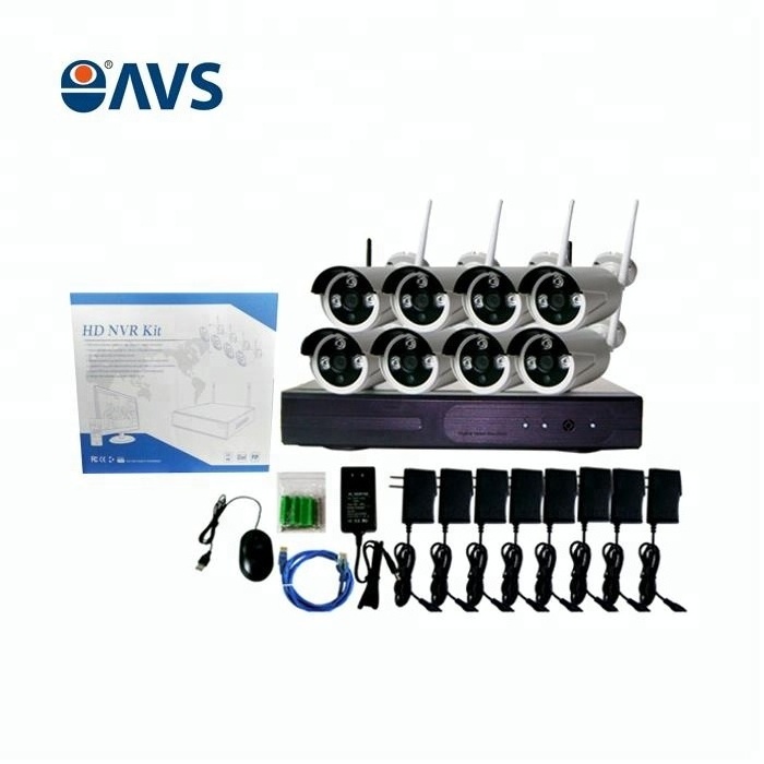 Excellent Quality HD 1080P Mobile Viewing Wireless 8CH CCTV IP Camera NVR Kit