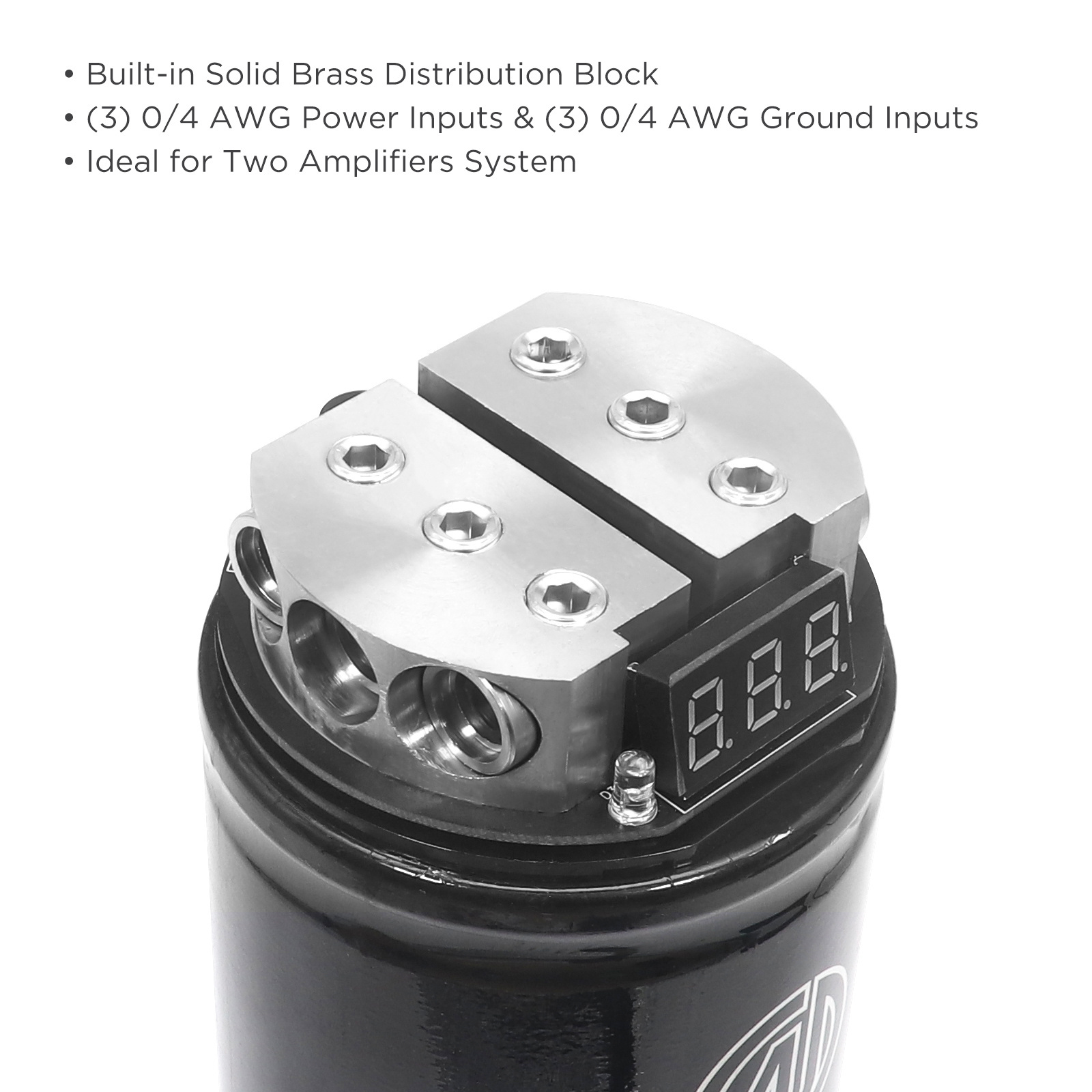 EDGE 5 Farad 18SV Car Audio Energy Storage Reinforcement Electrolytic Capacitor with Digital Read-Out