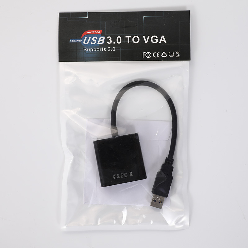 hot 4k vga adapter cable  USB to VGA Audio&Video Converter laptop for PCs/enabling connection to a secondary display / projector