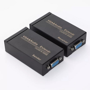 Metal Housing VGA Extender TX-RX Over RJ45 Cat5/6 UTP Network Cable VGA Extender With L/R Audio Video Transmitter And Receiver