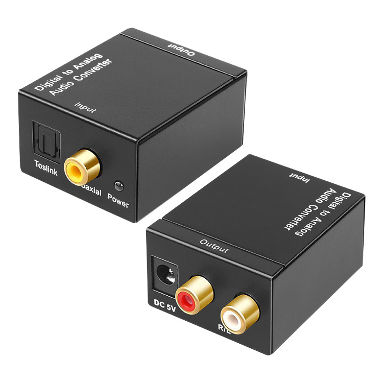 Wholesale RCA  Audio Output Mini Coaxial Or Toslink  Digital Audio Signals To Analog L/R Audio Converter