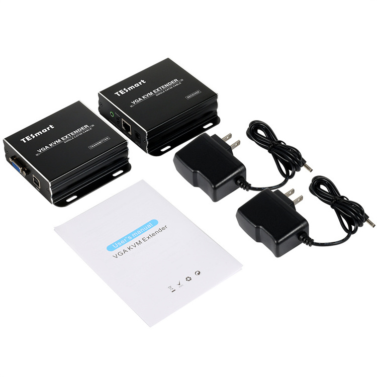 TESmart VGA KVM Extender Over Ethernet Cable Via Cat 5e 300m 1080P 60HZ Video Transmitter Extender Over Rj45