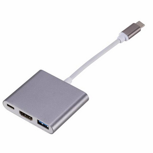 Extend Port OEM Audio Video Converter Support 4K UHD USB Type C To HDMI Extender 3 in 1 Adapter 4K USB3.0 PD Charging USB Hub