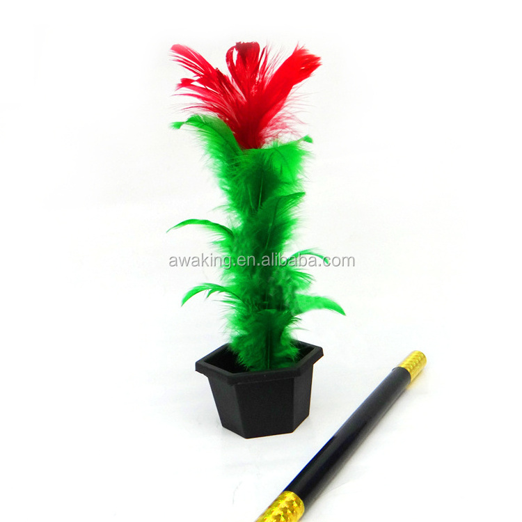 Magic Trick Toy Set Joke APPEARING FLOWER FROM WAND IN POT