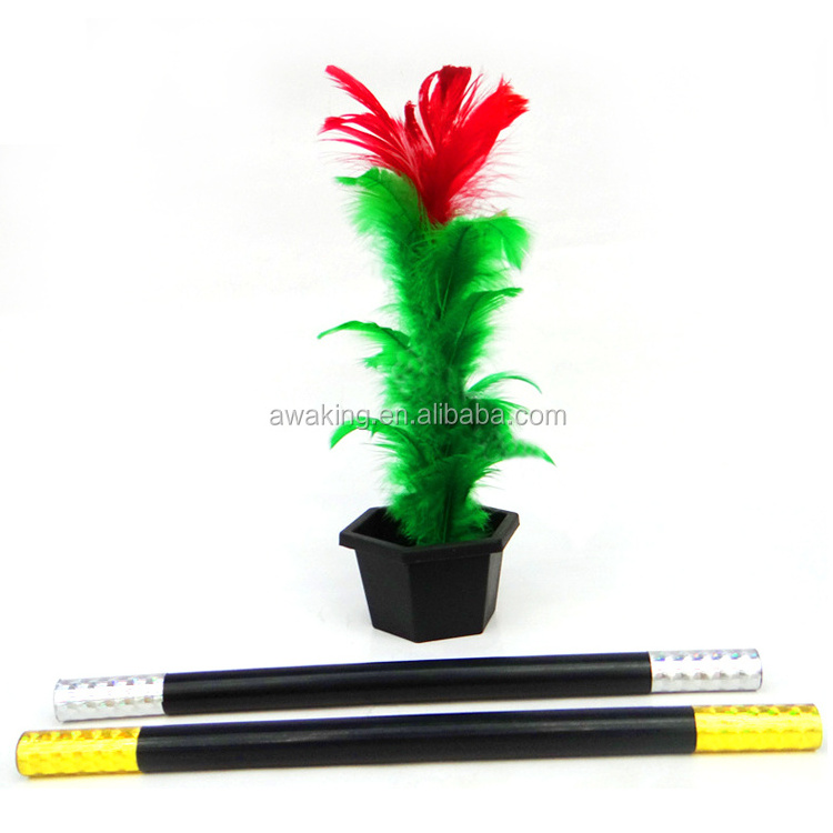 Magic Trick Toy Set Joke APPEARING FLOWER FROM WAND IN POT