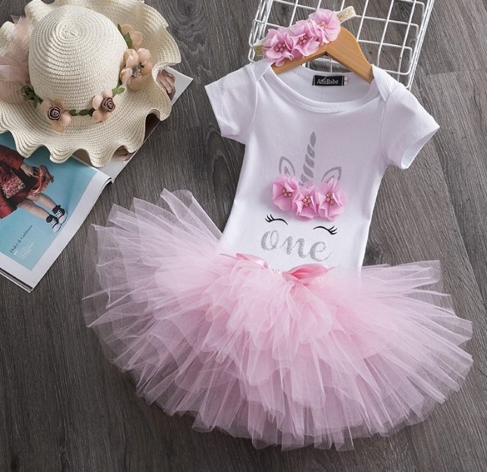 high-quality 1 year Girl Baby Birthday Dress Girls Tutu Dress Kids Toddler Clothes Baby Baptism 1st First Birthday Outfits