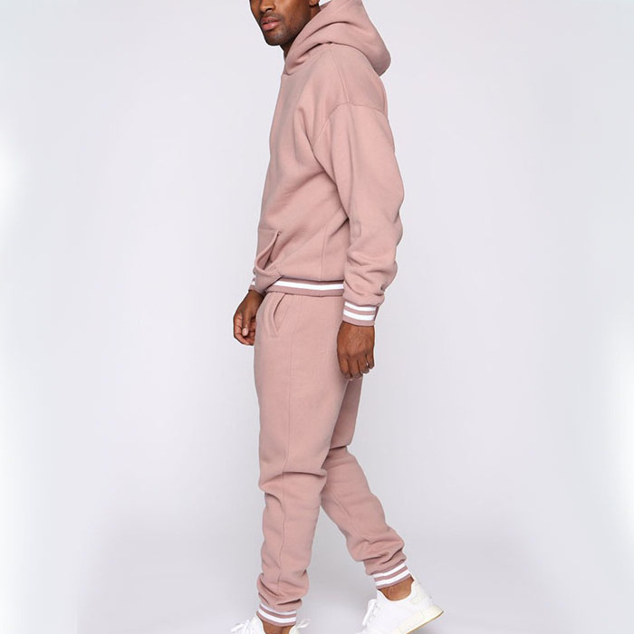 Unisex sweat suit 2 piece set women jogging suits wholesale winter fleece sports two piece pants set pink tracksuits for men