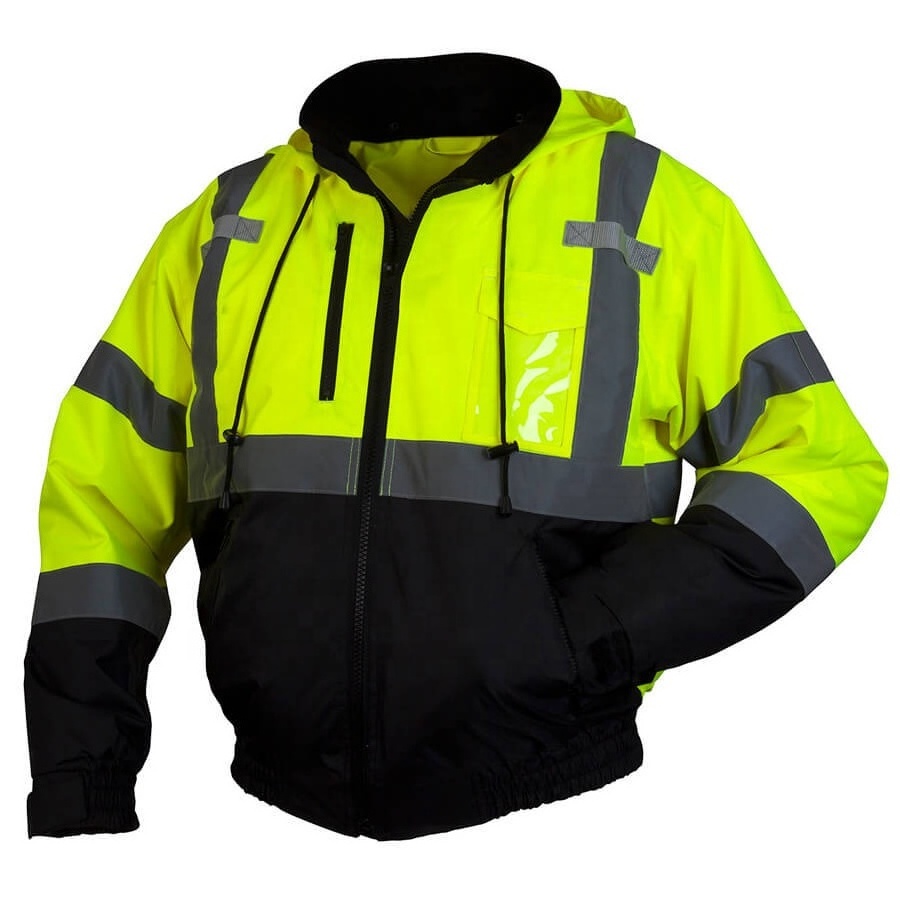 wholesale Winter Construction Workwear Reflective Safety orange Jacket