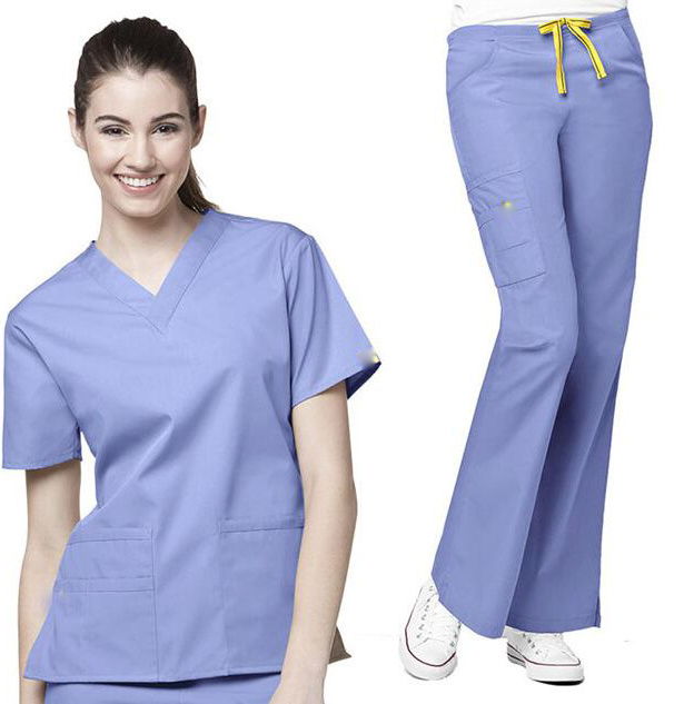 Uniform Dress Smock Medical Surgical White 100 Cotton Doctor Nurse Cotton Thicker Hospital Staff Unisex