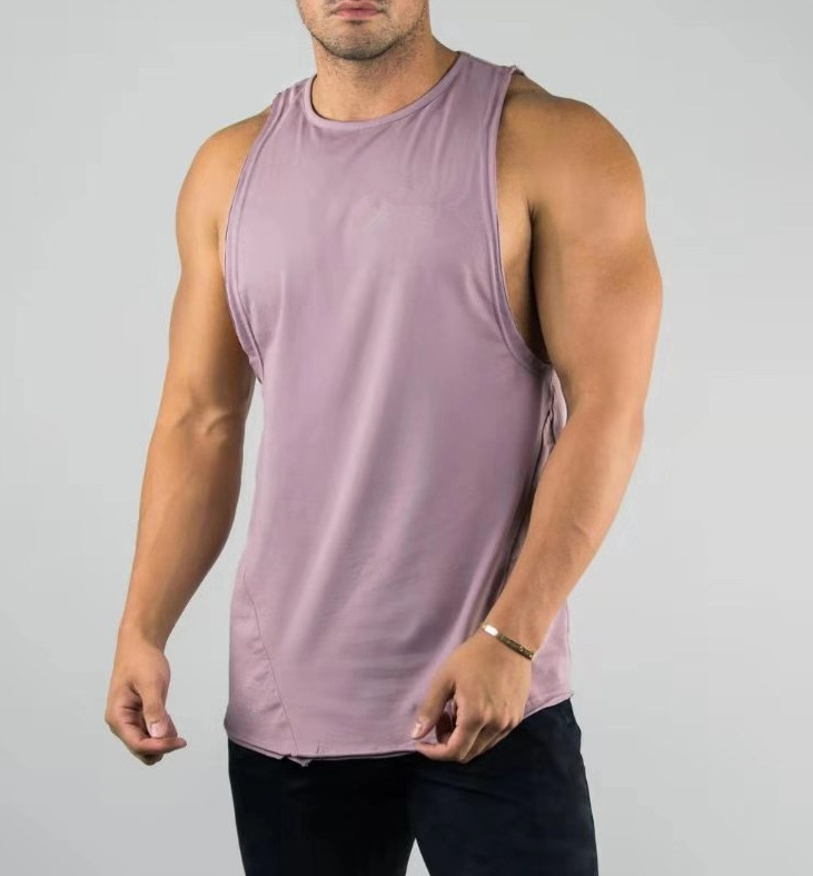 Wholesale Vest Gym Mens Sportswear 95% Bamboo Sleeveless Fitness Tank Top