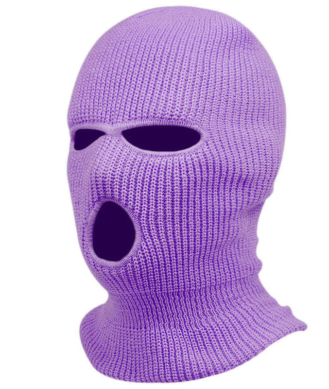 Wholesale Custom Design Embroidery Logo Beanie Ski Mask Balaclava Motorcycle 3 Hole Full Face Knit Ski Mask