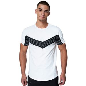 Fashionable t-shirt with fabric 50/50 polyester cotton t shirt for men