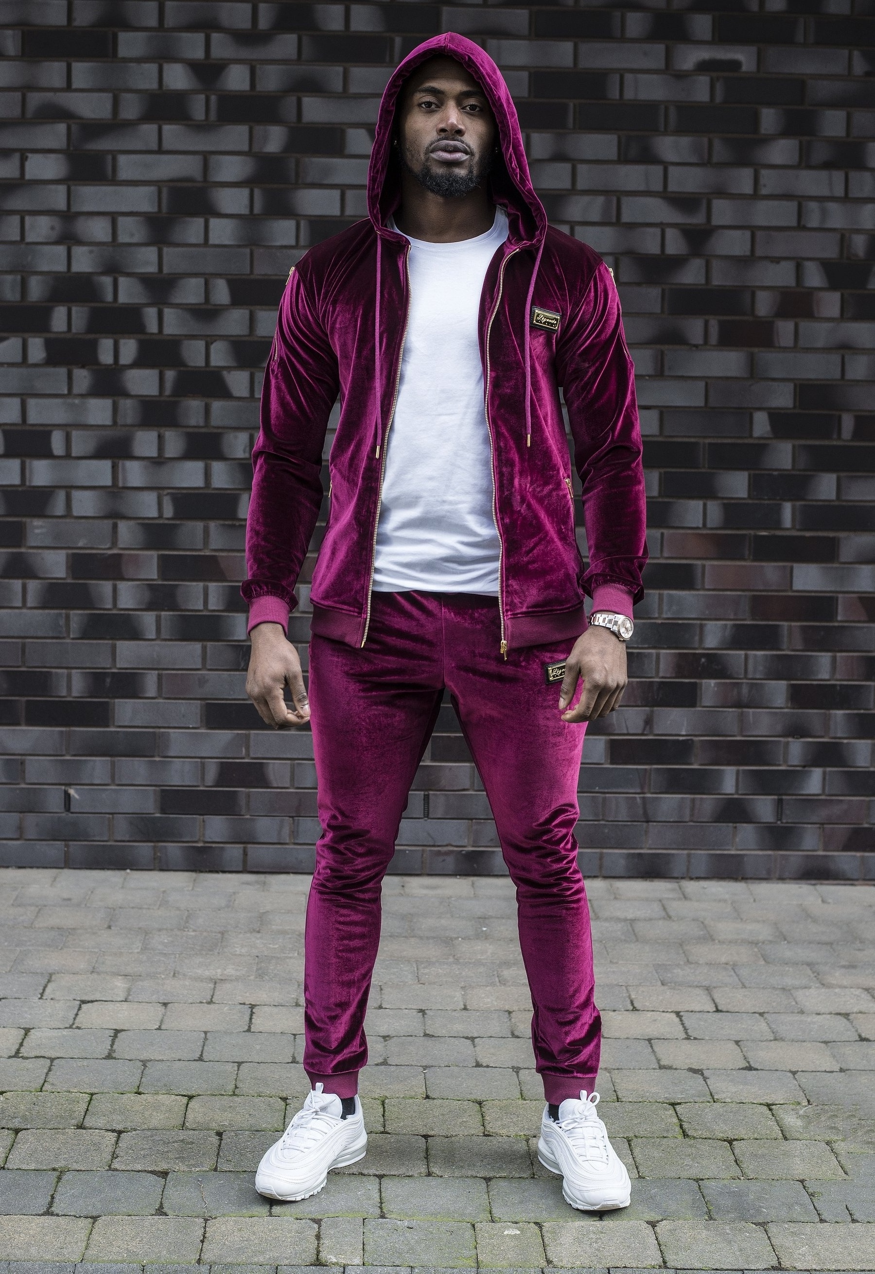 Custom Men High Quality Velvet Velour Tracksuits