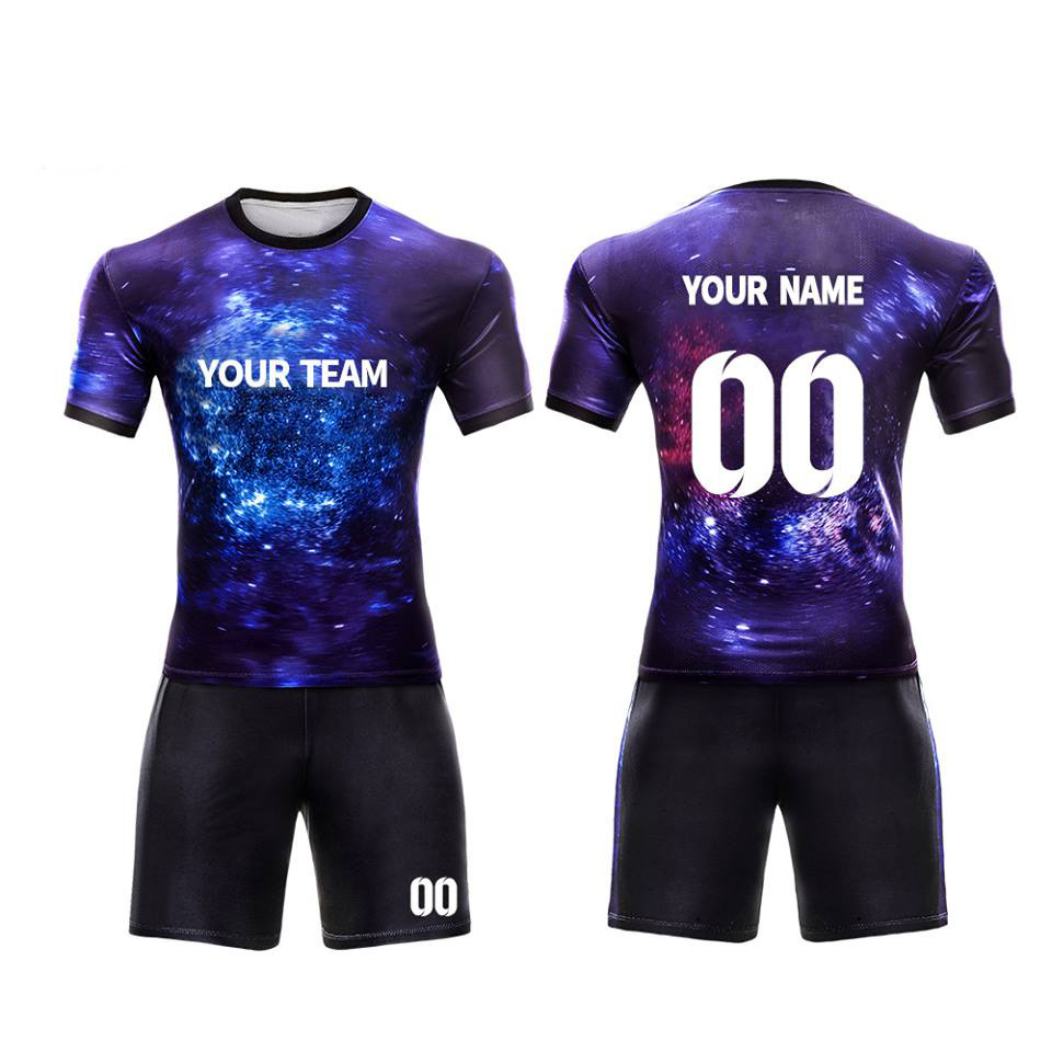 Wholesale cheap football jersey soccer shirt black yellow sublimation soccer uniforms for teams