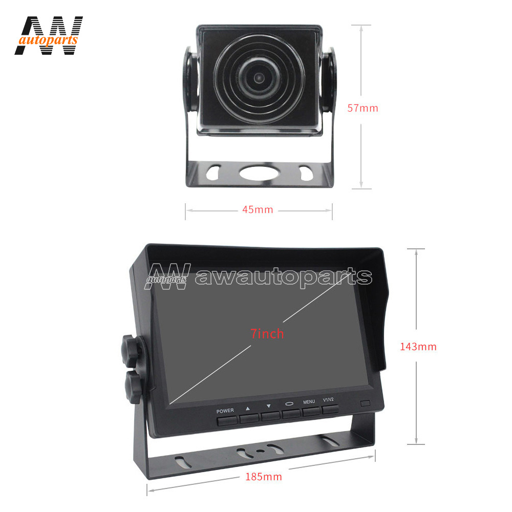 AW 360 degree camera bird view system for reversing truck bus heavy duty vehicle support wifi gps tracking