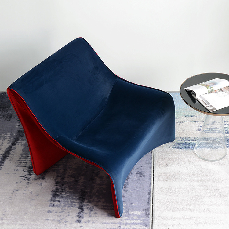 Kf Casa Single Velvet Lounge Club Relax High Heel Chair Modern Furniture Fancy Designer Chairs