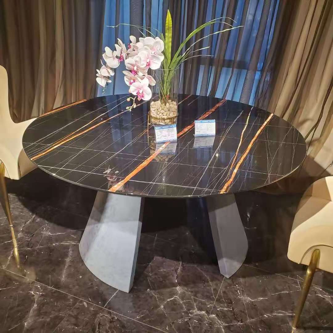 Kf Casa Italian Luxury Dining Room Sets Table And Chair Round Marble Modern Dining Room Set