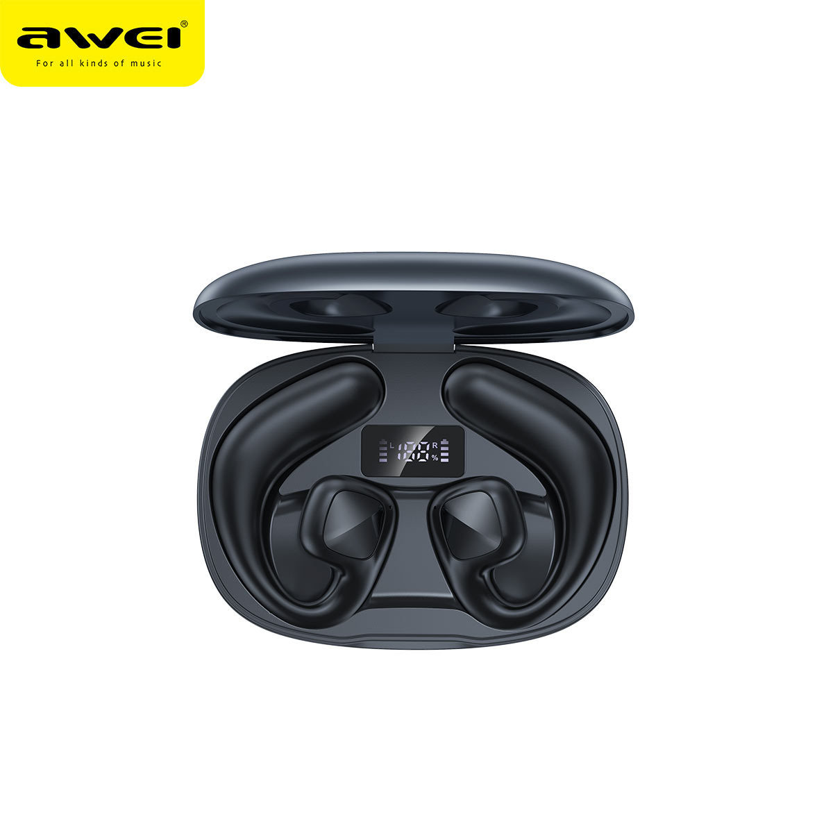 Awei T69 Auricular Conduction Waterproof Bluetooth 5.2 Earphone Air Bone Conduction Wireless Headphone