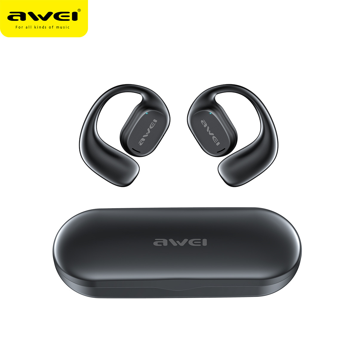 Awei T69 Auricular Conduction Waterproof Bluetooth 5.2 Earphone Air Bone Conduction Wireless Headphone