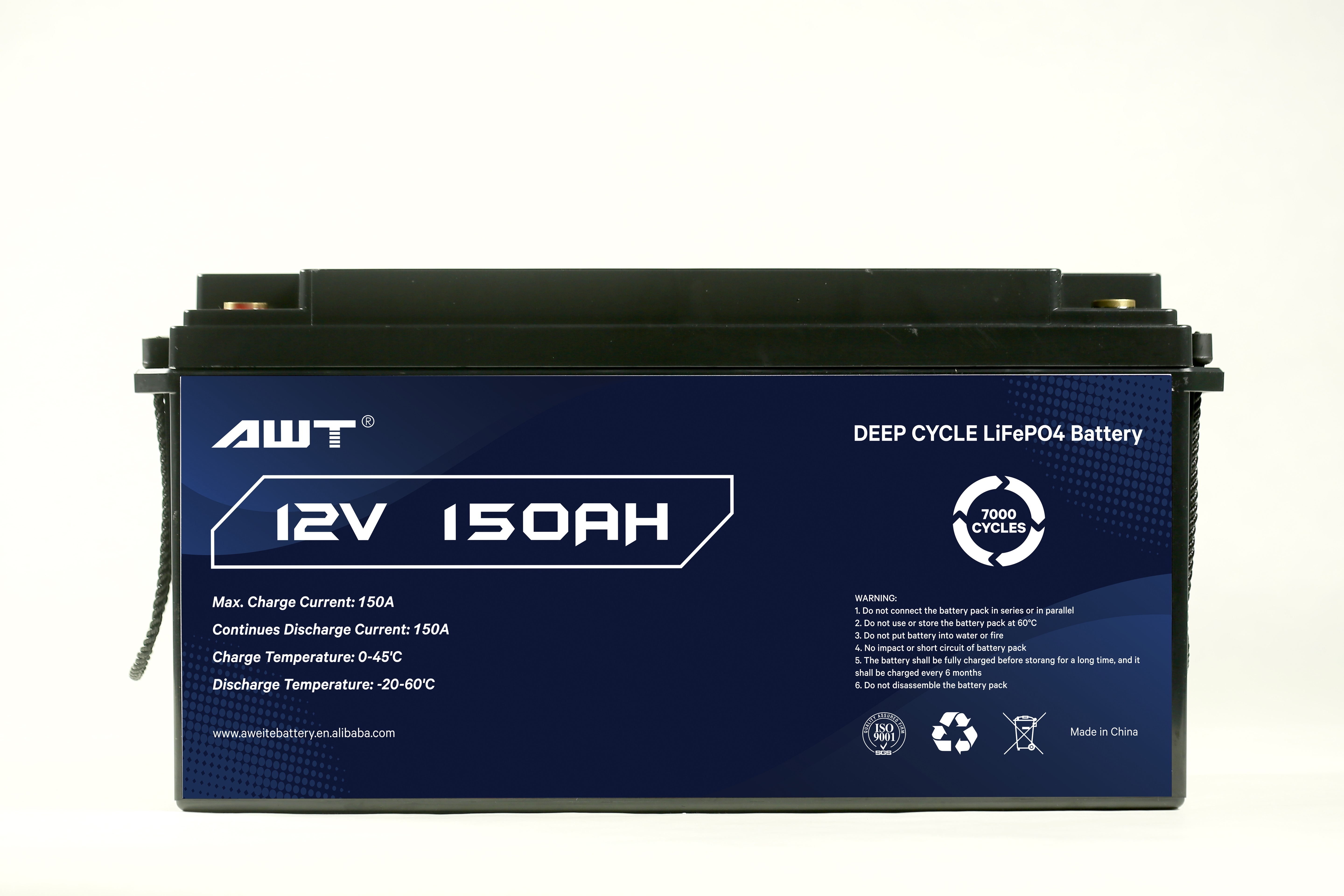 Auto car vehicle battery 20 years long lifespan AWT 150ah battery 500kwh battery for energy storage dry charge car