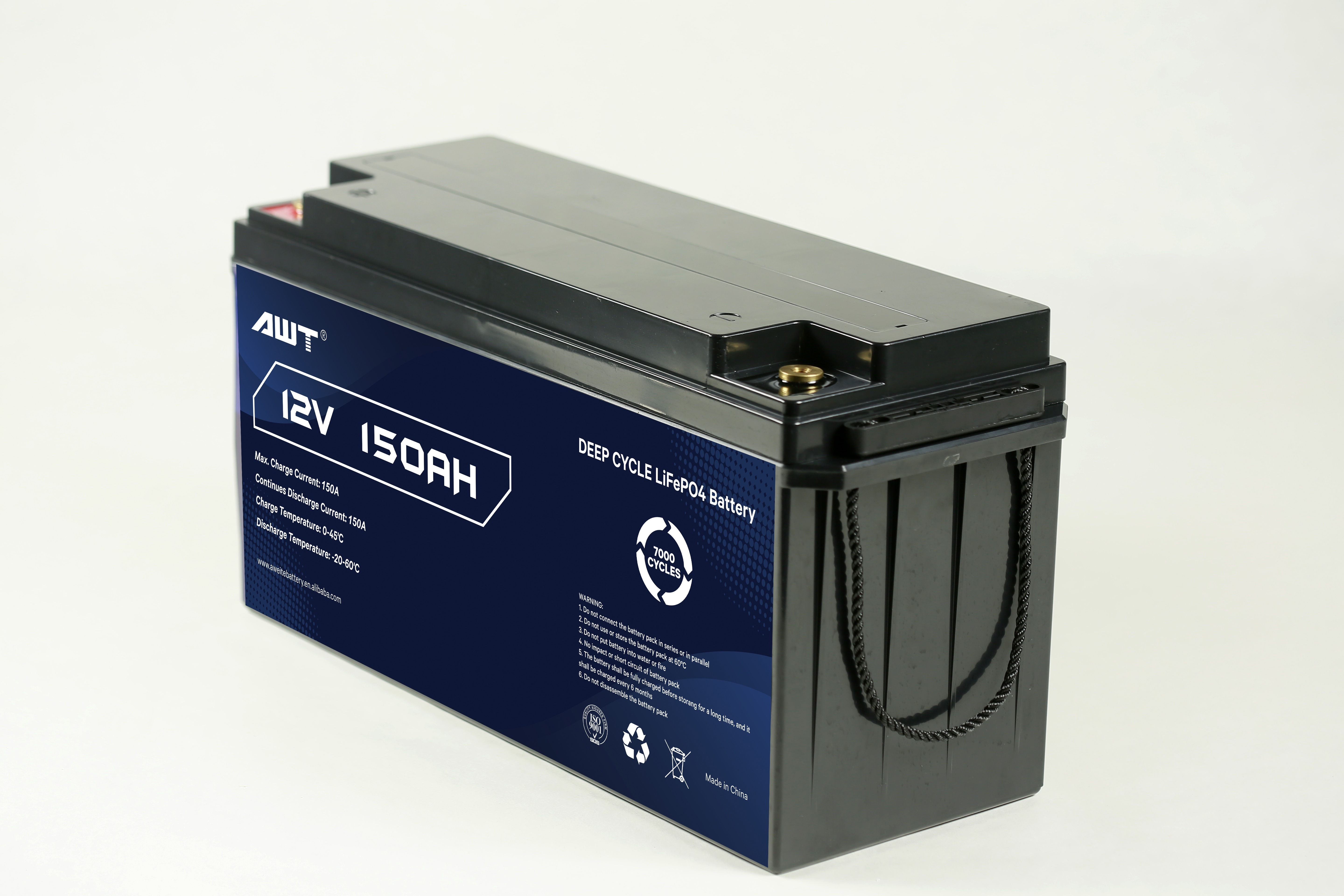 Auto car vehicle battery 20 years long lifespan AWT 150ah battery 500kwh battery for energy storage dry charge car