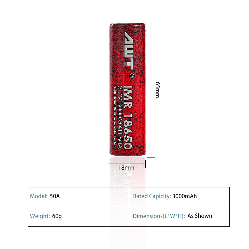 AWT 18650 3000mah 40A High Power Green Laser Sight USB Charge Pen Light Battery 18650 Burning Match Green Laser Pointer